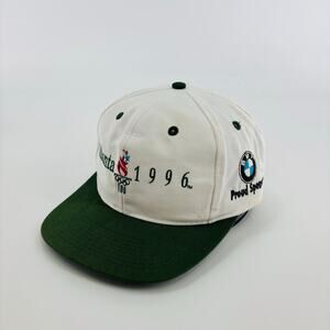 Vintage 1996 Olympic Hat Cap SnapBack Atlanta Logo 7 90’s Side Patch BMW Rare